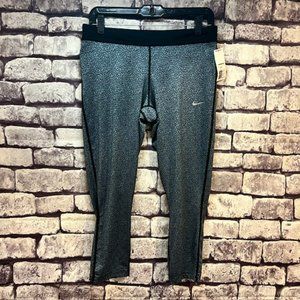 Nike NWT Dri Fit Black & Gray Crop Pants Size Large